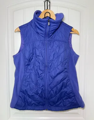 Columba Sportswear Large Purple FQuilted Fleece Vest Cabincore Granolagirl Y2K thumbnail 1