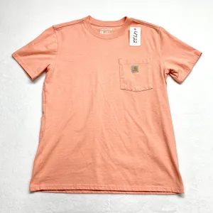 Carhartt Loose Fit Pocket Tee‎ Womens M Peach Short Sleeve Cotton Blend T-Shirt thumbnail 1