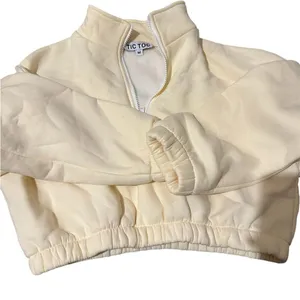 Tic Toc Women’s quarter zip sweatshirt & shorts two piece set NWT M top … thumbnail 4