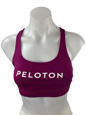 Lululemon x Peloton Maroon Pink Sleeveless Strappy Sports Bra Crop Tank Top Sz 6 thumbnail 1