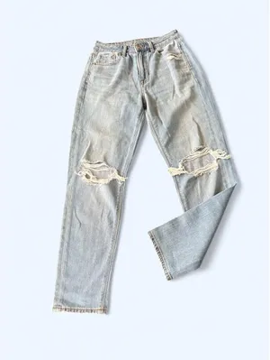 American Eagle Y2K Baggy Distressed Mom Jeans size 0 💙 thumbnail 2