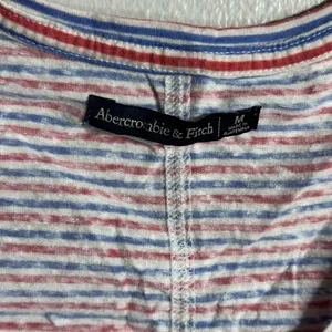 Abercrombie & Fitch Women Striped Crop Top‎ Twist Knot Size M. thumbnail 4