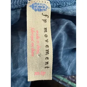 FP Movement Free People Womens XS Blue Space Dye‎ Puff Sleeve Cropped Top thumbnail 5