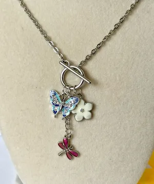 Butterfly Inspired Necklace (88) 🦋 Silver thumbnail 1