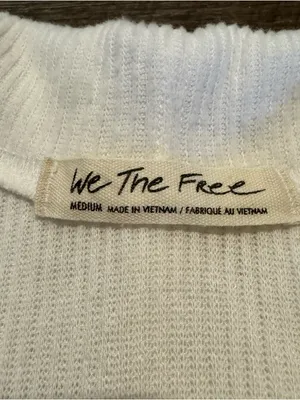 We The Free Free People White Snowbunny Long Sleeve Sweater thumbnail 4