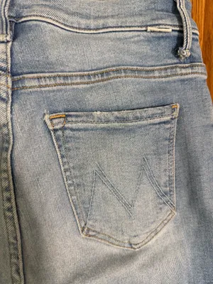 Mother The Insider Crop Step Fray Limited Edition High Rise Jeans Size 26. thumbnail 3