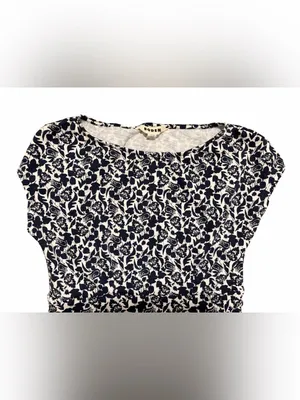 Boden Florrie Floral Jersey Dress In French Navy Tulip Size 6P thumbnail 5