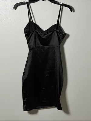 Windsor Women Mini Cowl Neck Sexy Black Night Out‎ Party Dress size M thumbnail 4