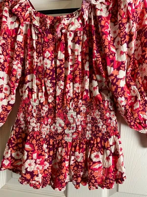 Free People Sweet Memories Blouse in Fruit Punch Combo - Size S thumbnail 7