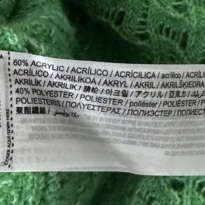 MANGO -MNG Green V Neck Sweater‎ Women Size Medium Long Sleeve thumbnail 8