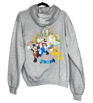 DISNEY Y2K 50TH ANNIVERSARY HOODIE sweatshirt full zip‎ small 2005 Vintage thumbnail 1