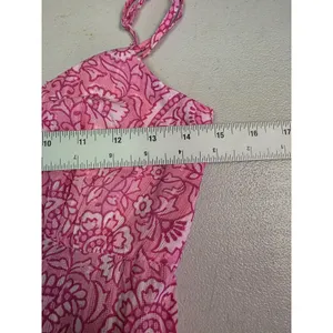 Roller‎ Rabbit x Target Pink Paisley Midi Dress XS Cotton Scallop Hem NWT thumbnail 5