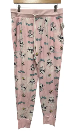 Peanuts Pink Snoopy Pajama Pants Size M thumbnail 1
