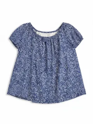 Anthropologie Maeve Mini Swing Dress‎ Blue White Ditsy Floral NWT Small thumbnail 3