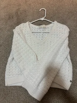 Roxy white sweater knit XS/s thumbnail 4