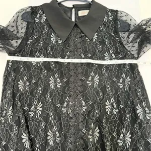 Simply Couture Black Lace Peter Pan Collar Mod Mini Dress Small thumbnail 8
