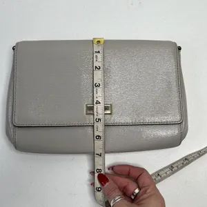 KATE SPADE Laurel Way Greer Crossbody‎ Shoulder Bag Gray Leather Crossbody Strap thumbnail 16