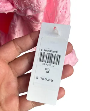 Frankie's Lucia Eyelet NWT Size Medium Pink Swim Swimwear thumbnail 12