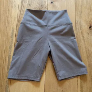 Garage Taupe Brown High Waisted Active Biker Shorts 7" Inseam XS thumbnail 1