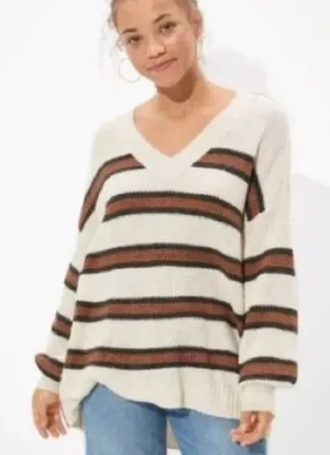 American Eagle Striped Sweater thumbnail 1