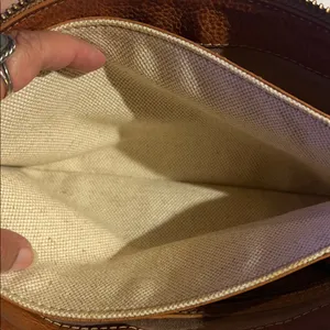 Frye leather and canvas multicolored clutch wristlet thumbnail 11