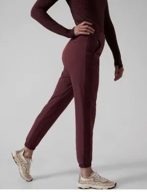 Athleta Lined Joggers Maroon 4 thumbnail 1