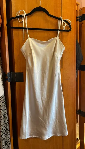 Princess Polly Silky Champagne Dress thumbnail 1