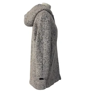 TOPSHOP Abigail Gray Boucle Hooded Wool Blend Coat Size‎ 6 Classic Warm Winter thumbnail 3