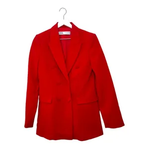 ZARA Red Double Breasted Tailored Blazer Size Small thumbnail 5