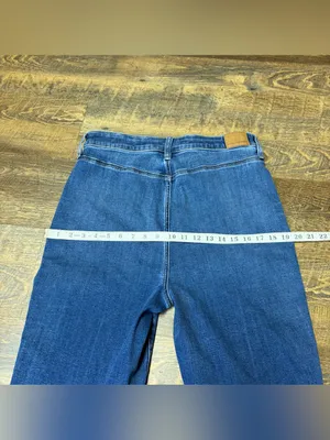 American Eagle Super High Rise Flare Jeans Womens 14 Short Next Level Stretch thumbnail 8