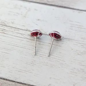 Vintage Stud Earrings Small & Dainty Ladybird/Ladybug thumbnail 4