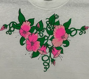 Vintage 80s Single Stitch Floral Vine Graphic Shirt thumbnail 4