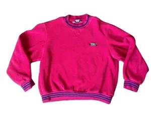 LL Bean Vintage Sherpa Crewneck Red Sweatshirt Womens Size Large thumbnail 9