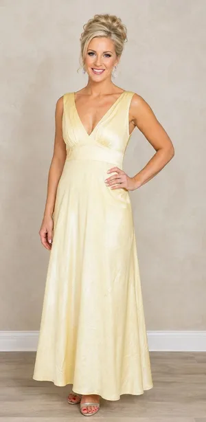 Yellow Satin Saints & Secrets Gown - Size S thumbnail 1