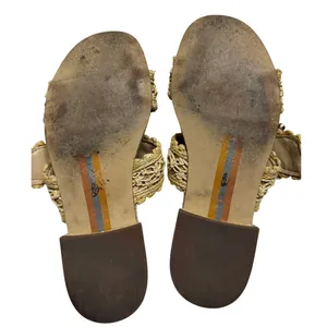 Sam Edelman Elisa Natural Raffia Slide Sandals Size 6.5 Beaded thumbnail 9