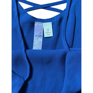 Alya Women's Royal Blue Thin Strap Short Top thumbnail 4
