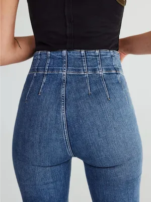 Free‎ People We The Free Jayde Flare Jeans in Sunburst Blue Size 29 thumbnail 5