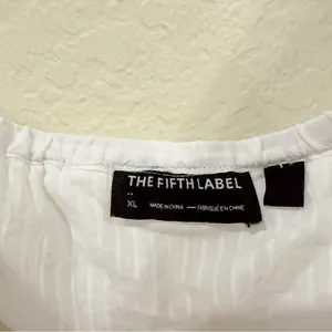 The Fifth Label Elegant White Ruffle Off-Shoulder Blouse Crop Top Size XL thumbnail 6
