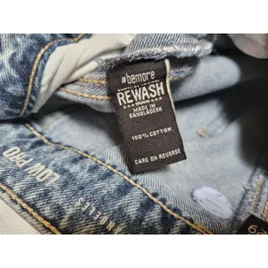 Rewash Women's Barrel Blue Denim Jeans Low Rise Medium Wash 5-Pocket Size 29 thumbnail 11