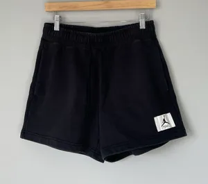 Jordan Loose Fit 100% Cotton Shorts Black Comfortable Lounge Women's Size Small thumbnail 1