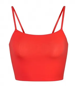 SKIMS Fits Everybody Strappy Back Cami Tank Top Cropped Poppy Neon Orange Medium thumbnail 1