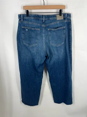 AG Saige Wide Leg Crop Watermist Paneled Jeans Size 33 thumbnail 6