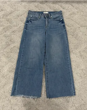 Oat New York Raw Hem Wide Leg Jeans Women's 4/ 27 thumbnail 1