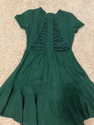 Selfie Leslie MEILANI A-LINE EMPIRE DRESS EMERALD FOREST GREEN thumbnail 7