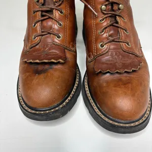 Ariat Women’s Kiltie Lace Up Brown Leather Roper Ankle Work Boots 6 thumbnail 5