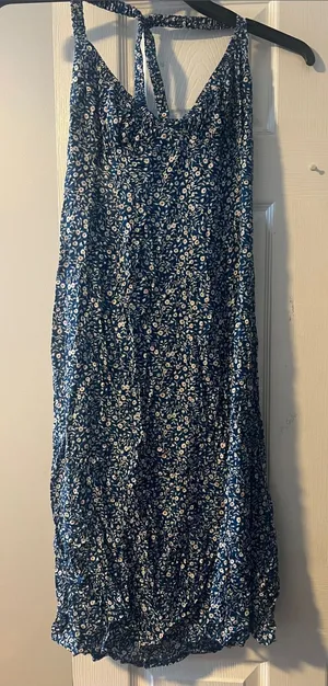 Princess Polly Navy Blue Floral Midi Slip Dress thumbnail 1