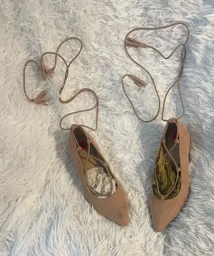 Esprit Lace-Up ballerina Pointed Toe tiny block kitten heels thumbnail 1
