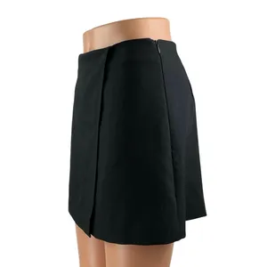 Zara Women's Blue High Waisted Zip Faux Wrap Mini Skirt Shorts Skort Size S thumbnail 2