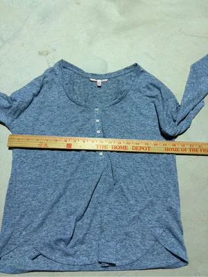 Victoria’s Secret Heather Blue Long-Sleeve pajama Top XS thumbnail 4