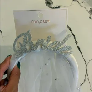 Bridal White and Silver Hair Accessory White thumbnail 4
